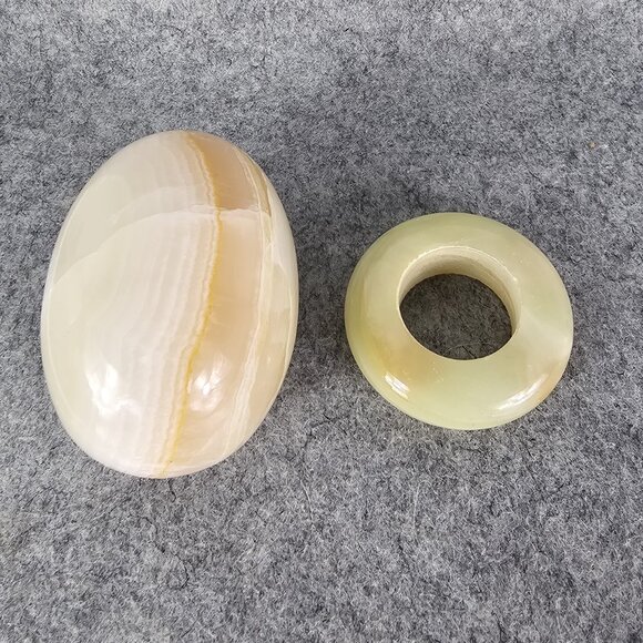 Marble Onyx Egg with base - 3" Easter Gift, Home Office Decor, Paperweight - New - Picture 10 of 11